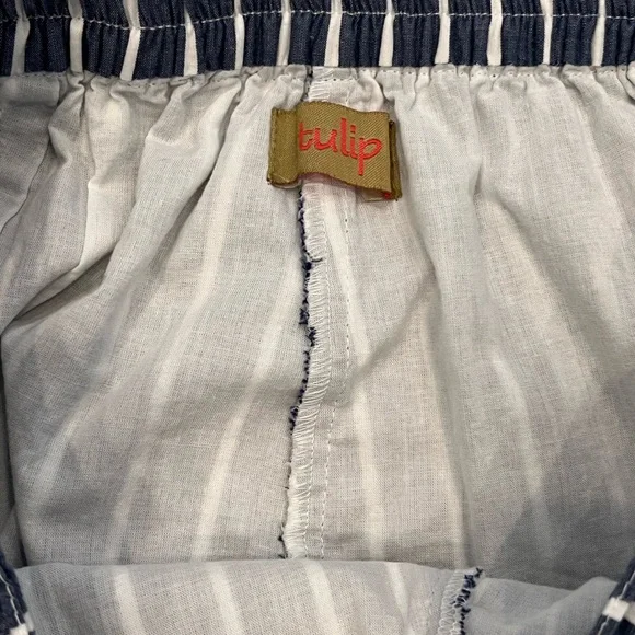 Tulip Brand Lightweight Cotton Striped Cropped Pants Sz XS - Picture 12 of 12